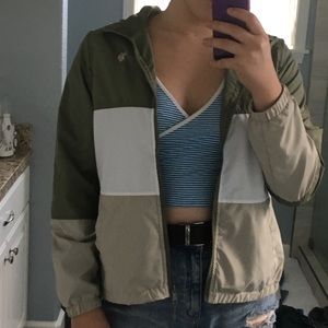 US Polo Assn. green windbreaker.